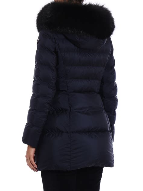 prada blue fox coat|prada winter jacket.